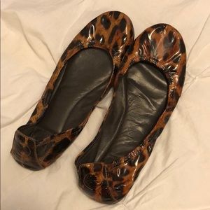 Tory Burch cheetah print flats size 10